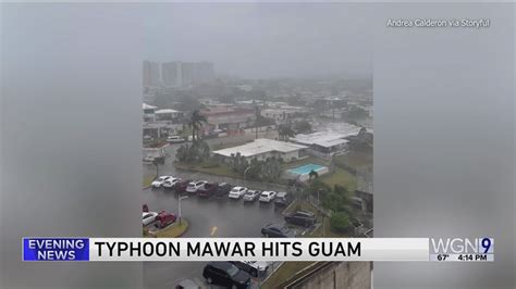 Typhoon Mawar flips cars, cuts power on Guam as scope of damage emerges in US Pacific territory